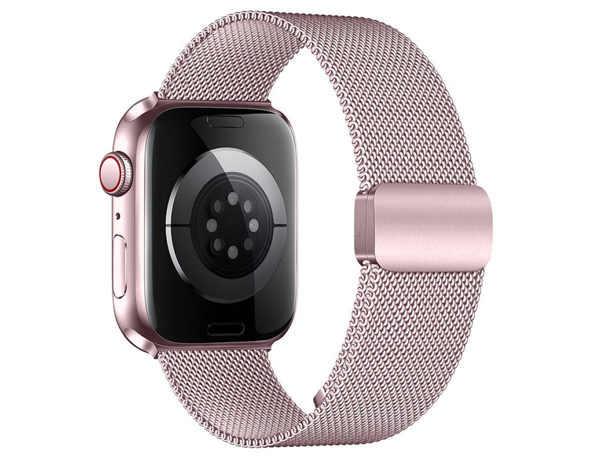 Watchband Hoco WA26 38/40/41mm Stainless Steel + Strong Magnetic για Apple Watch series 1/2/3/4/5/6/7/8/9/SE/SE2 Rose Pink