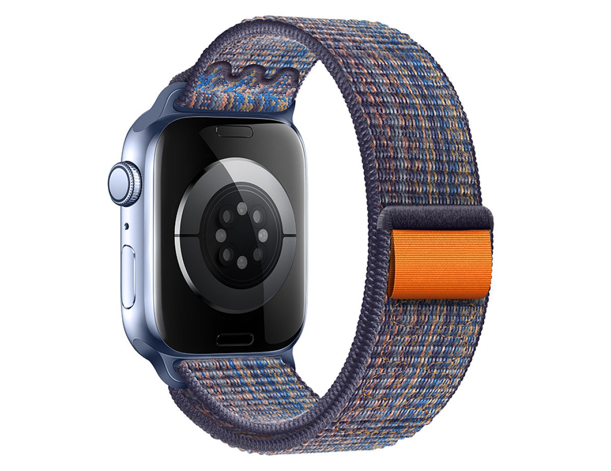 Watchband Hoco WA25 38/40/41mm Nylon Strap για Apple Watch series 1/2/3/4/5/6/7/8/9/SE/SE2 Royal Blue and Orange