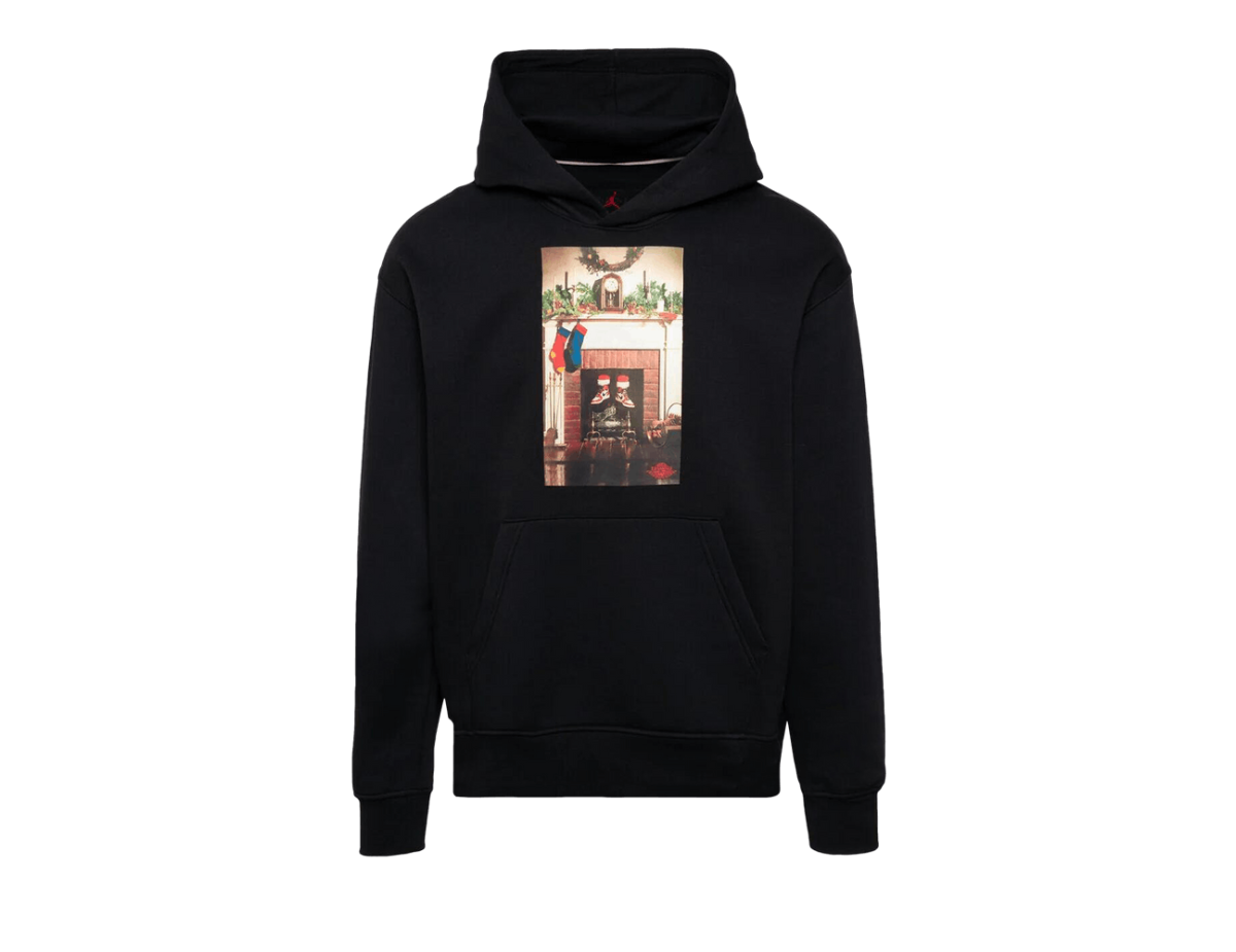 Air Jordan Jumpman Chimney Fleece Pullover Hoodie 'Black/Gym Red' Air Jordan Jumpman Chimney Fleece Pullover Hoodie 'Black/Gym Red'