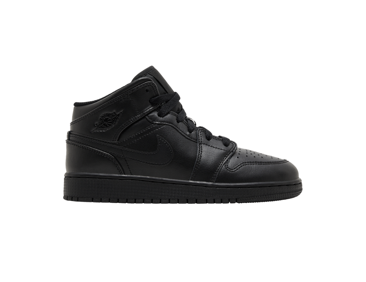 Jordan 1 Mid Triple Black (GS)