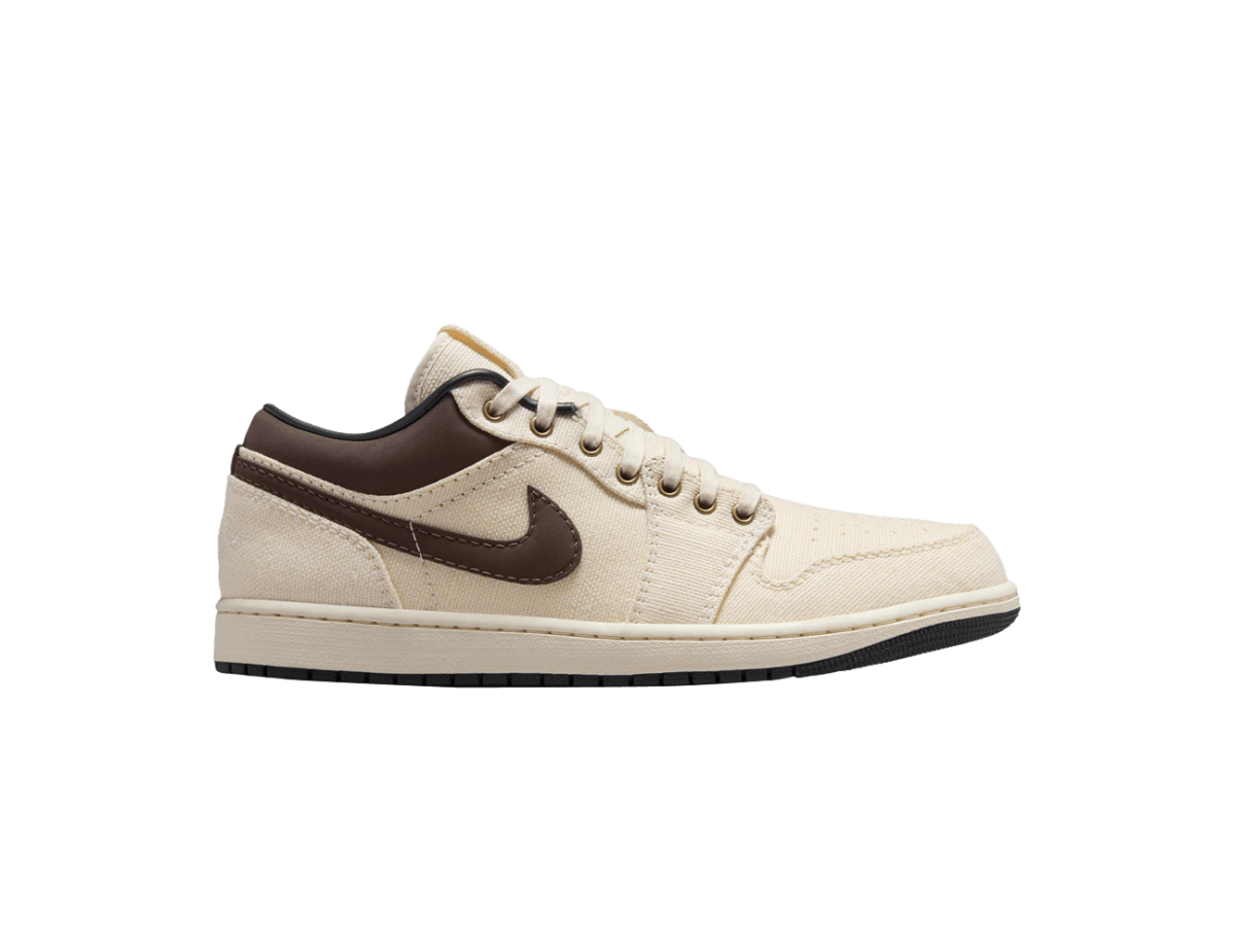 Jordan 1 Low Premium Pale Ivory Off Noir Baroque Brown