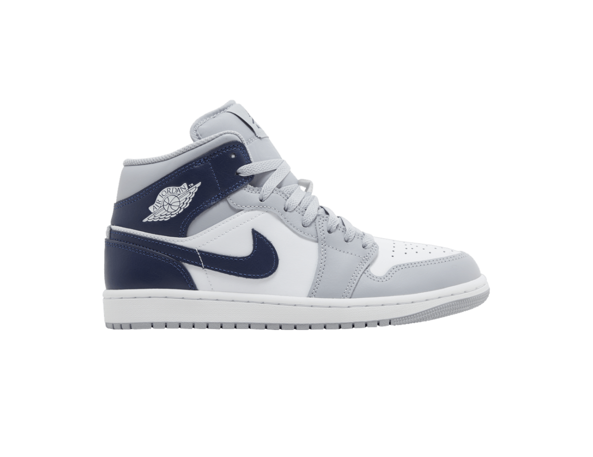 Jordan 1 Mid Wolf Grey Midnight Navy