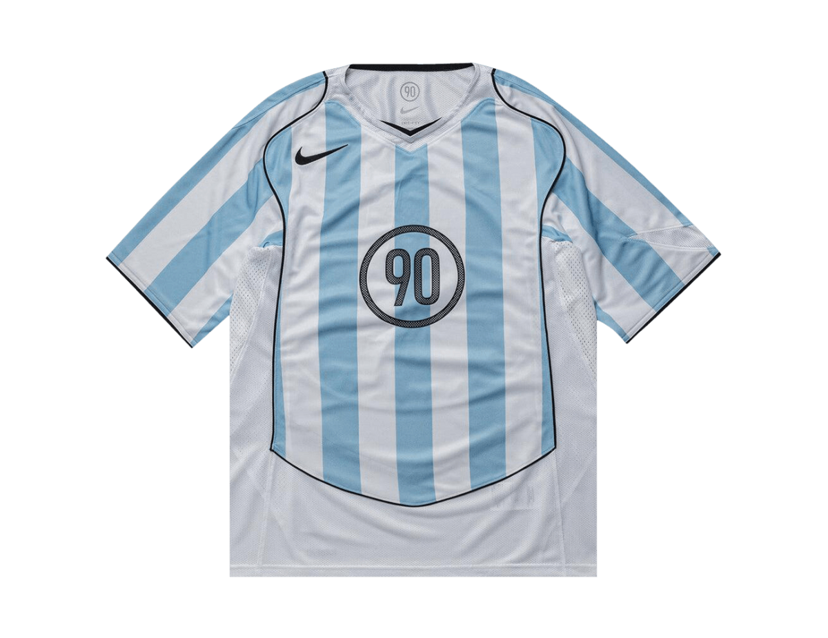 Nike T90 Dri-Fit Soccer Jersey 'Psychic Blue/White/Black/Black'