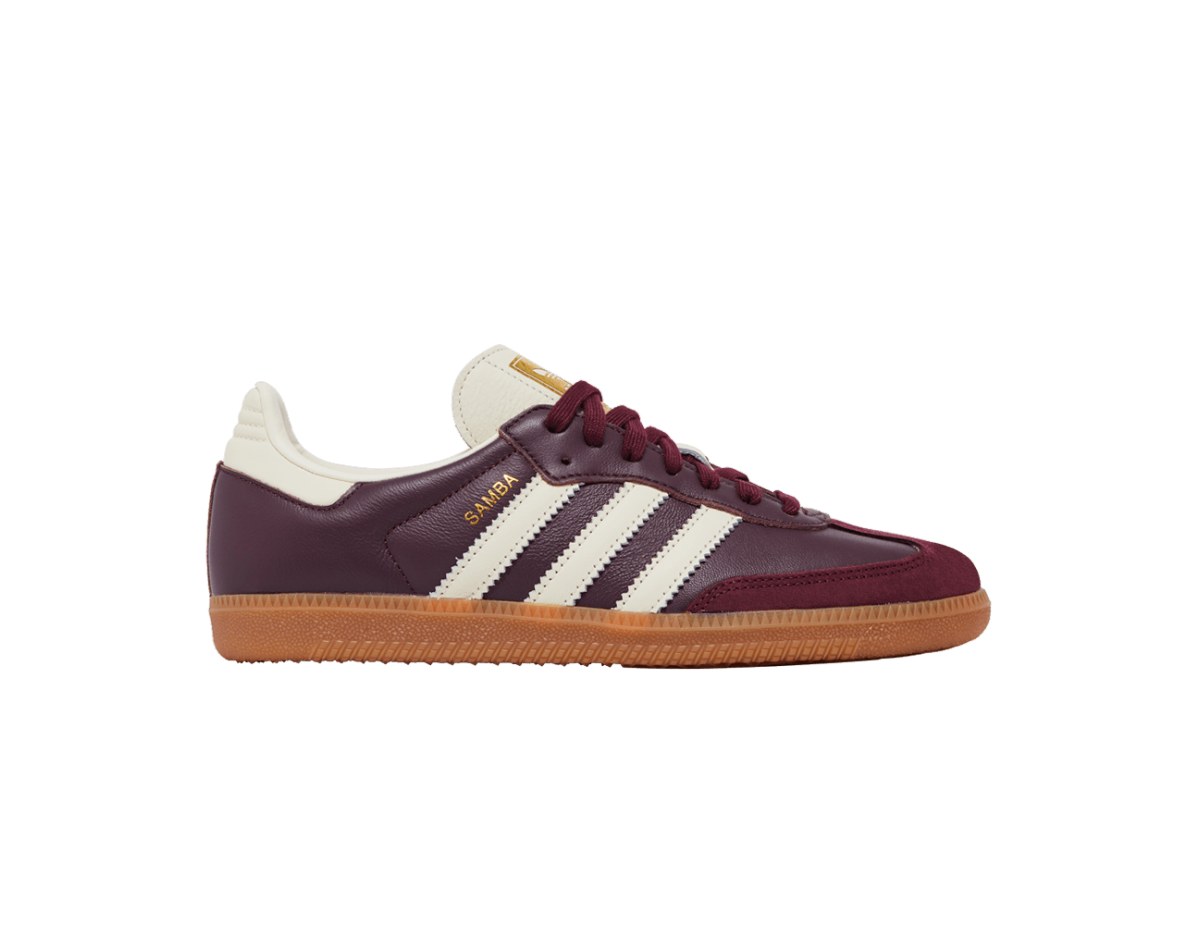 adidas Samba OG Maroon Gold Metallic (Women's)