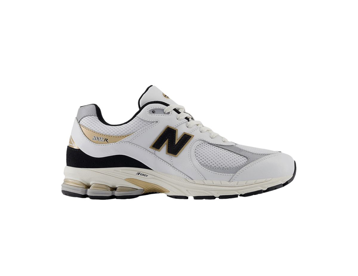 New Balance 2002R White Black Gold Metallic New Balance 2002R White Black Gold Metallic