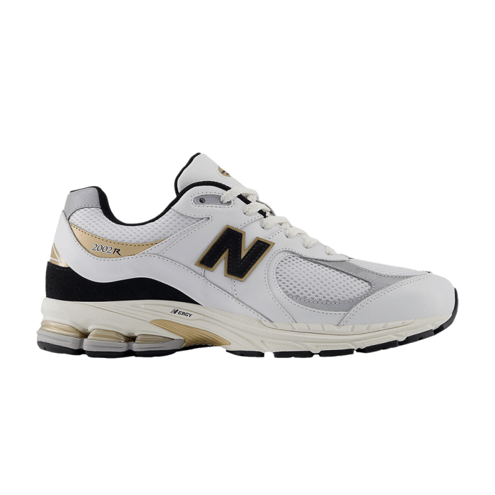 New Balance 2002R White Black Gold Metallic New Balance 2002R White Black Gold Metallic