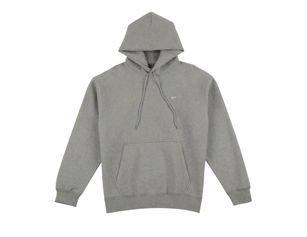 Nike Solo Swoosh Pullover Hoodie 'Dark Grey Heather/Light Smoke Grey/White'