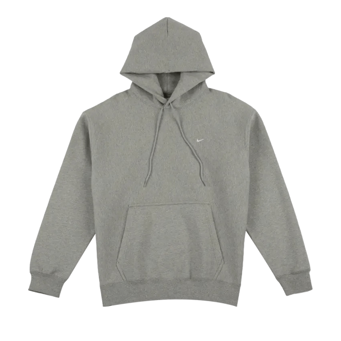 Nike Solo Swoosh Pullover Hoodie 'Dark Grey Heather/Light Smoke Grey/White' Nike Solo Swoosh Pullover Hoodie 'Dark Grey Heather/Light Smoke Grey/White'