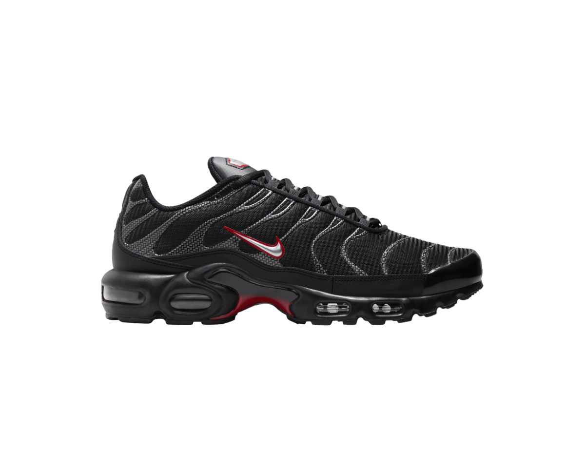 Nike Air Max Plus Black University Red Metallic Silver Nike Air Max Plus Black University Red Metallic Silver
