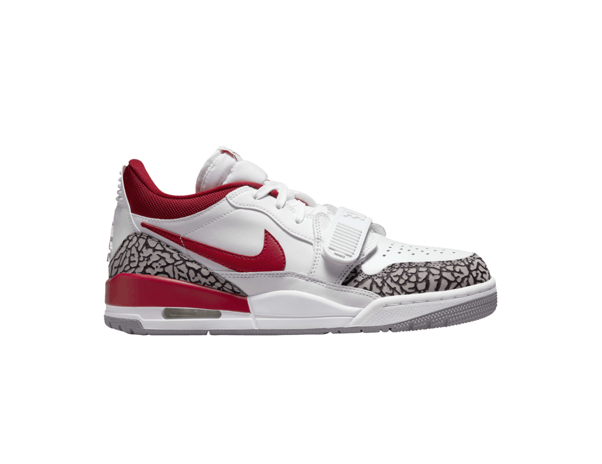 Jordan Legacy 312 Low White Cement Gym Red (Women's) Jordan Legacy 312 Low White Cement Gym Red (Women's)