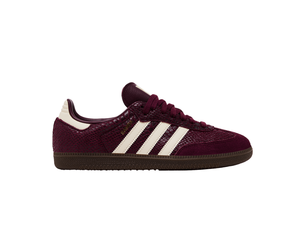 adidas Samba OG Snakeskin Maroon Cream White (Women's)