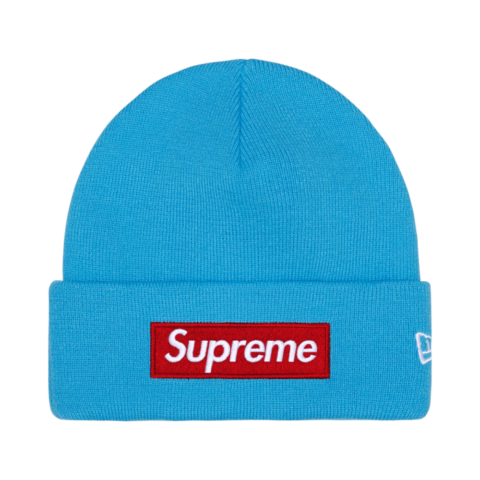 Supreme New Era Box Logo Beanie 'Cyan'