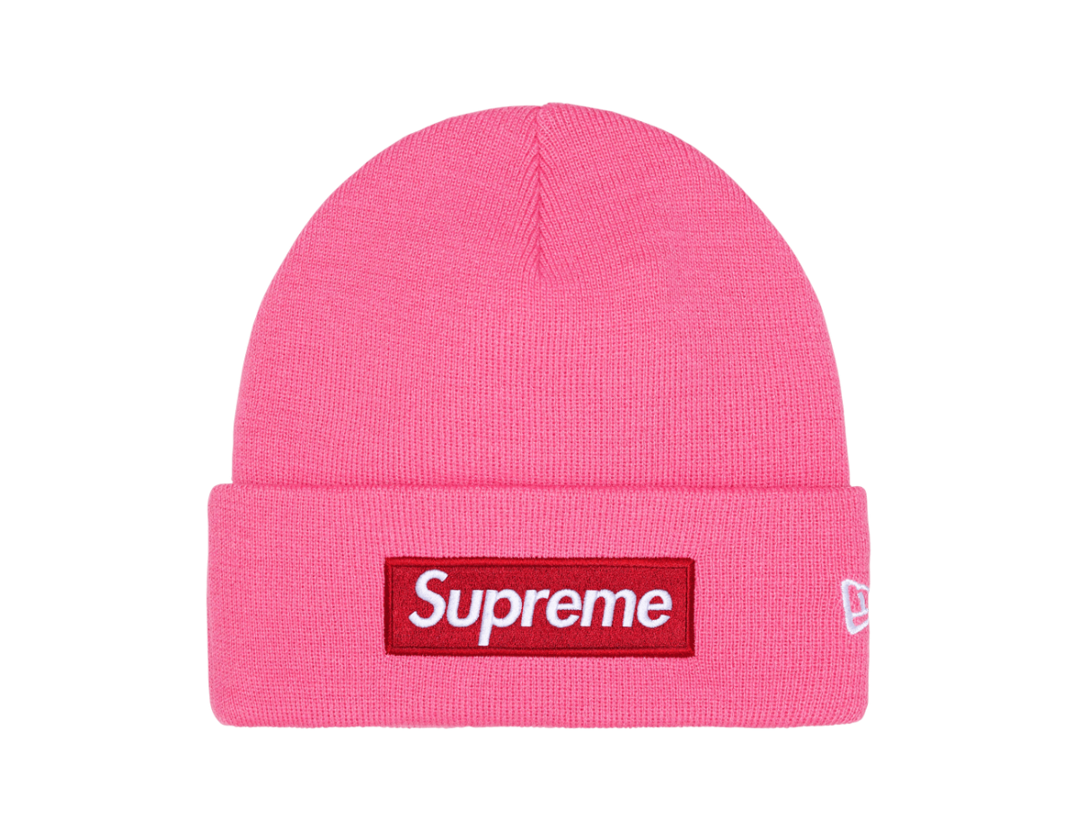 Supreme New Era Box Logo Beanie 'Magenta'