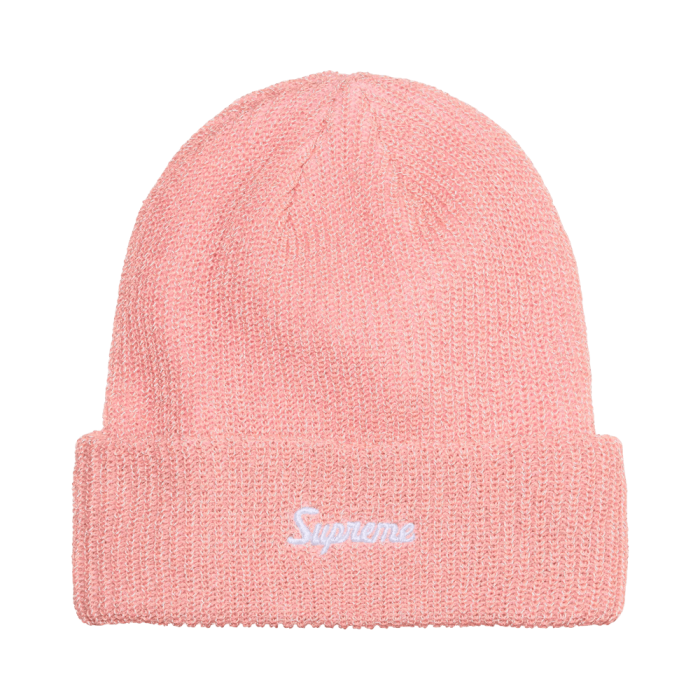 Supreme Loose Gauge Beanie 'Pink Reflective'
