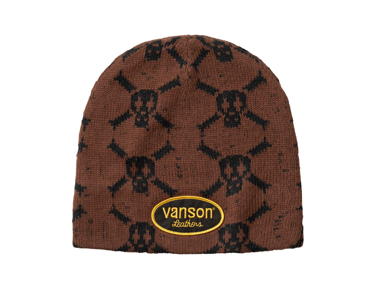 Supreme x Vanson Leathers Skull Beanie 'Brown'