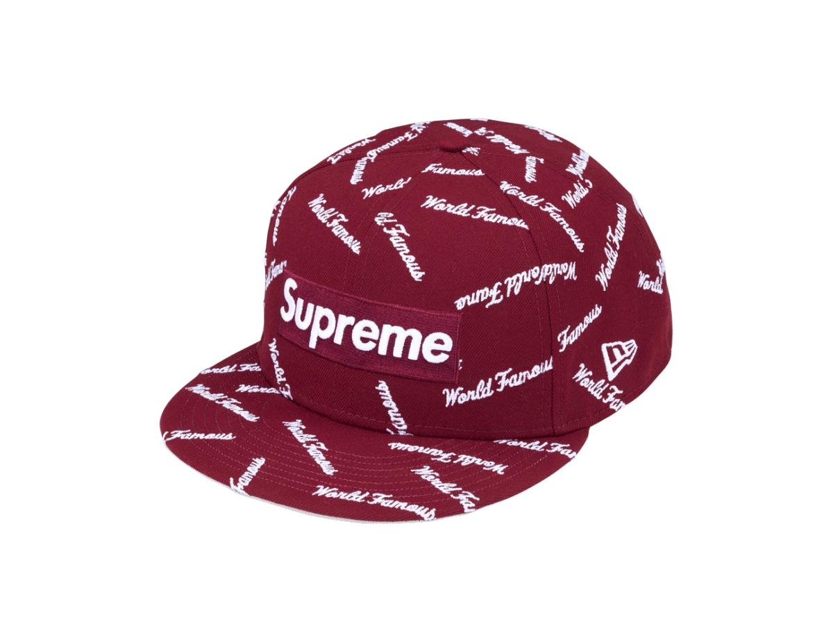 Supreme World Famous Box Logo New Era Cardinal Supreme World Famous Box Logo New Era Cardinal