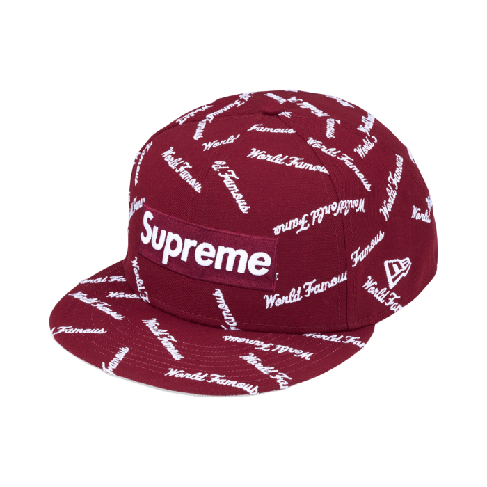 Supreme World Famous Box Logo New Era Cardinal Supreme World Famous Box Logo New Era Cardinal
