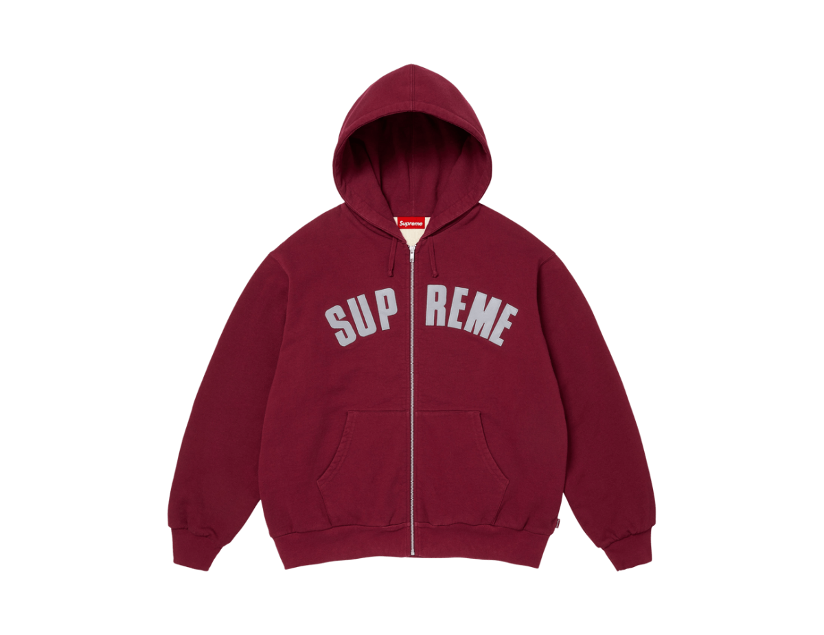 Supreme Arc Thermal Lined Zip Up Hooded Sweatshirt 'Cardinal'