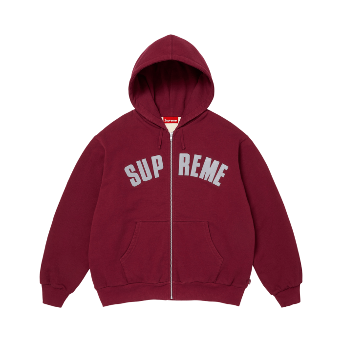 Supreme Arc Thermal Lined Zip Up Hooded Sweatshirt 'Cardinal'