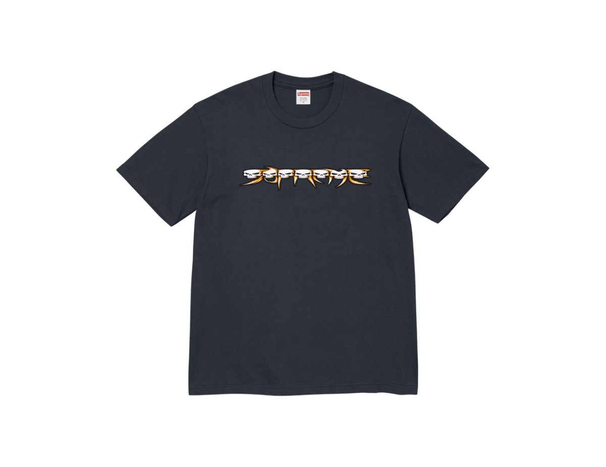 Supreme Skulls Spellout Tee 'Navy'
