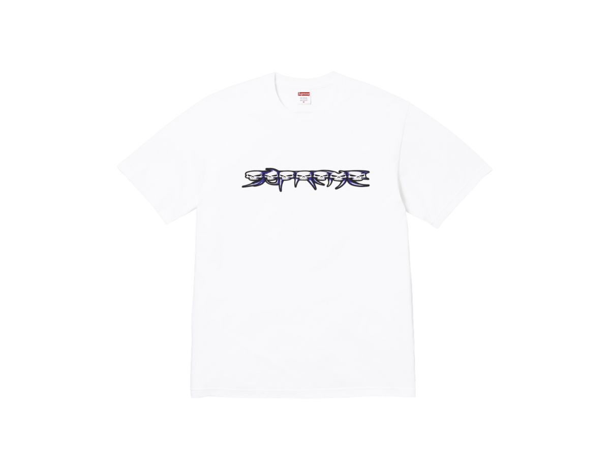 Supreme Skulls Spellout Tee 'White'