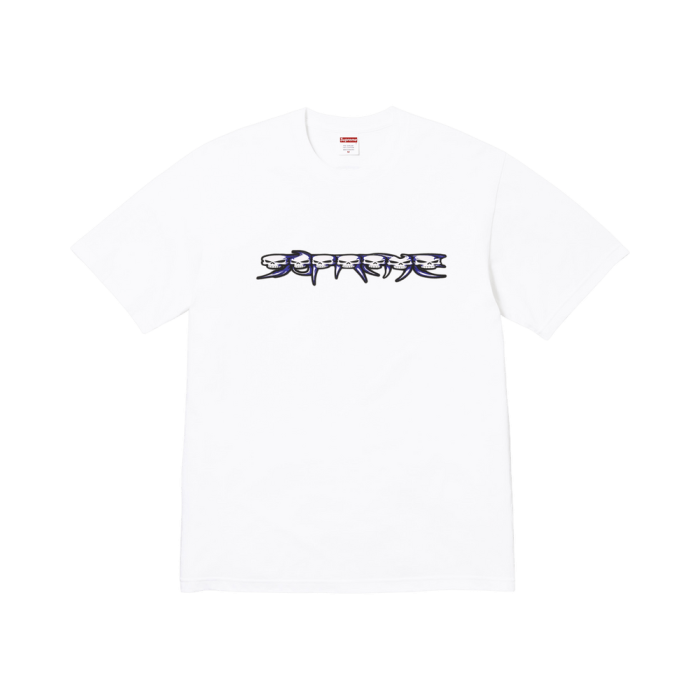 Supreme Skulls Spellout Tee 'White' Supreme Skulls Spellout Tee 'White'