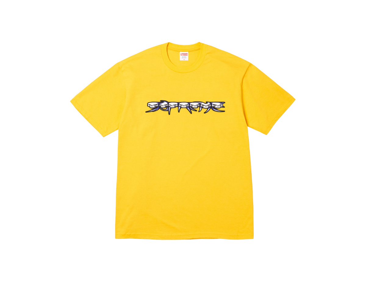 Supreme Skulls Spellout Tee 'Yellow'