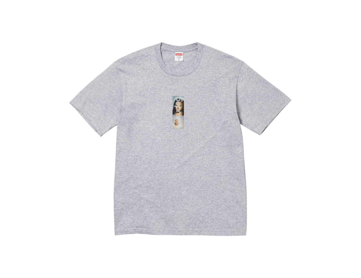 Supreme Prayer Card Box Logo Tee 'Heather Grey'