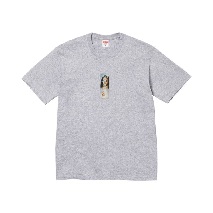 Supreme Prayer Card Box Logo Tee 'Heather Grey'