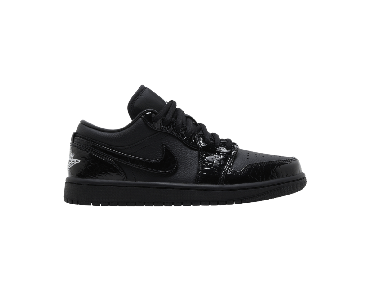 Jordan 1 Low SE Patent Elephant Black (Women's)
