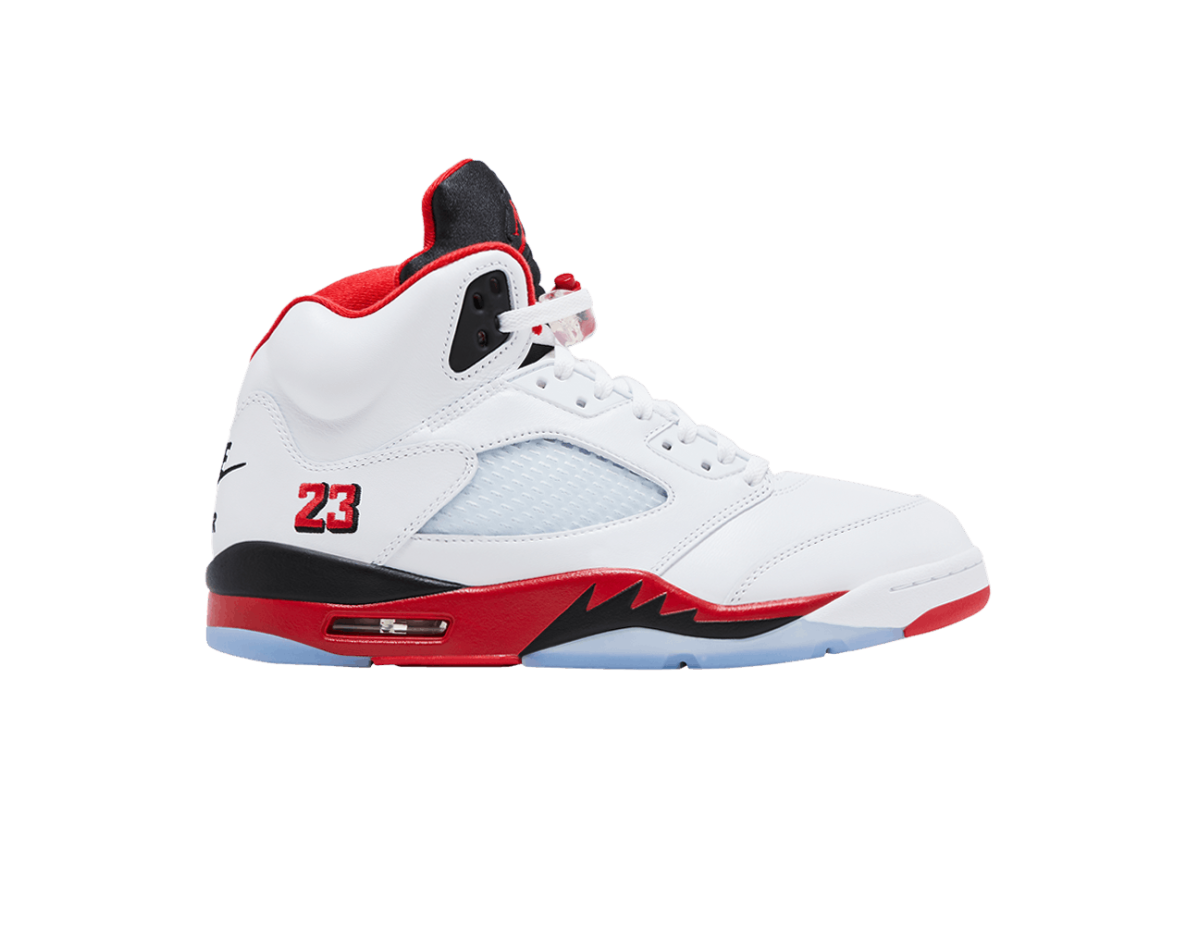 Jordan 5 Retro Fire Red Black Tongue (2025)