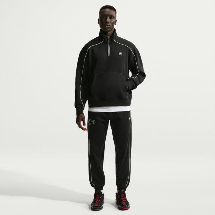 Nike Air Men's Fleece Quarter-Zip Top Black