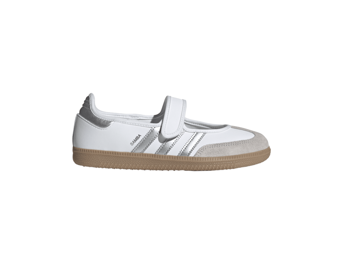 adidas Samba Jane White Silver Metallic (Women's) adidas Samba Jane White Silver Metallic (Women's)