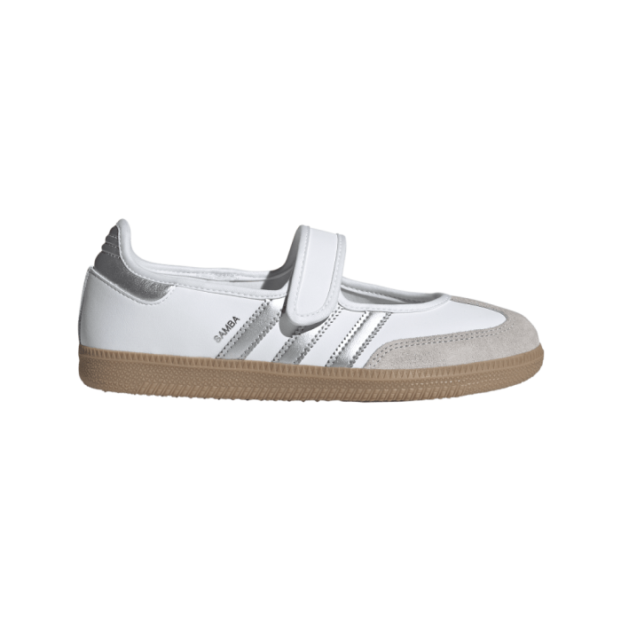 adidas Samba Jane White Silver Metallic (Women's)