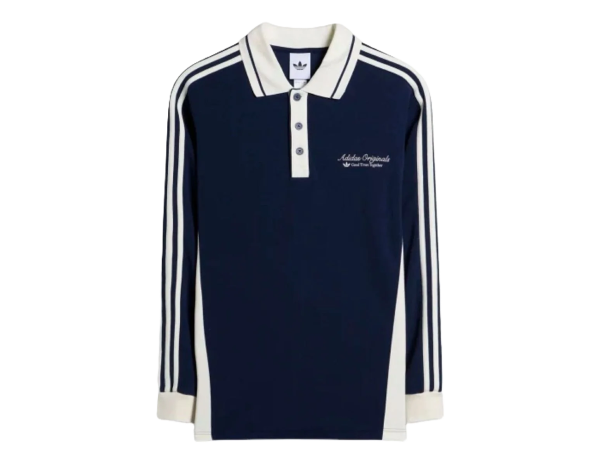 adidas Long Sleeved Polo Shirt Night Indigo adidas Long Sleeved Polo Shirt Night Indigo