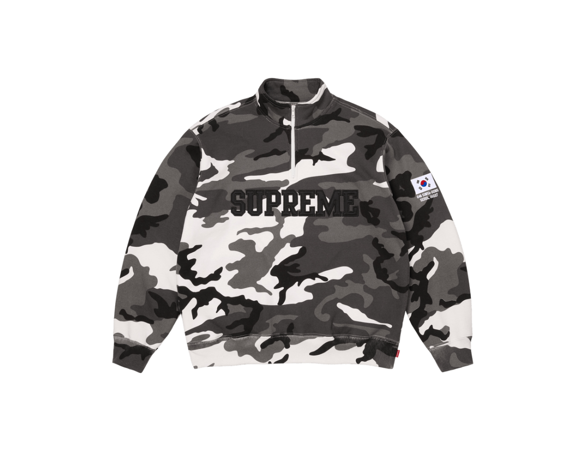 Supreme Shop Flag Half Zip Pullover 'Snow Camo Seoul'