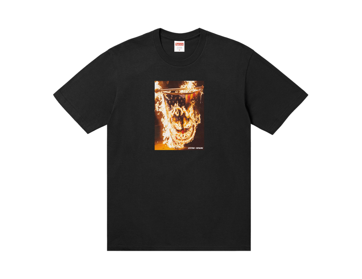 Supreme x Spitfire Flag Tee 'Black' Supreme x Spitfire Flag Tee 'Black'