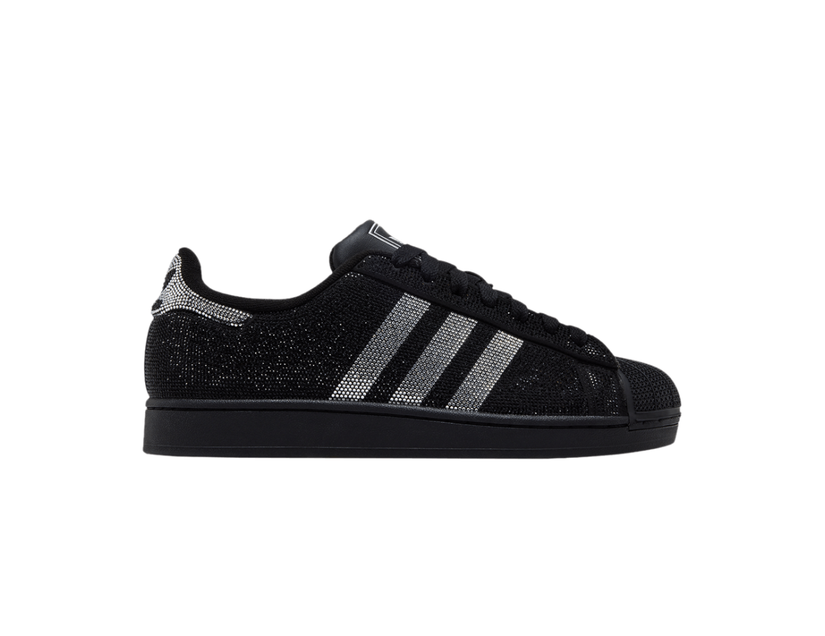 adidas Superstar II Rhinestone Black Silver (Women's)