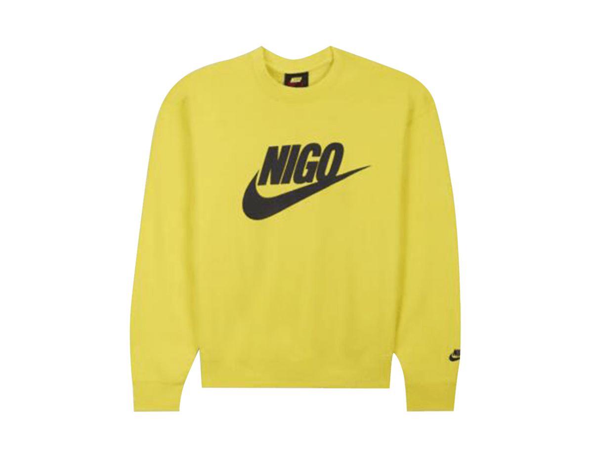 Nike x Nigo NRG Fleece Crew Sweatshirt Yellow Nike x Nigo NRG Fleece Crew Sweatshirt Yellow