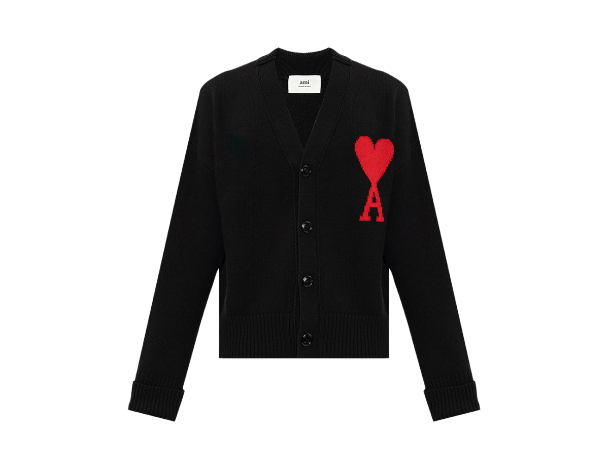 Ami De Coeur Cardigan 'Black/Red'