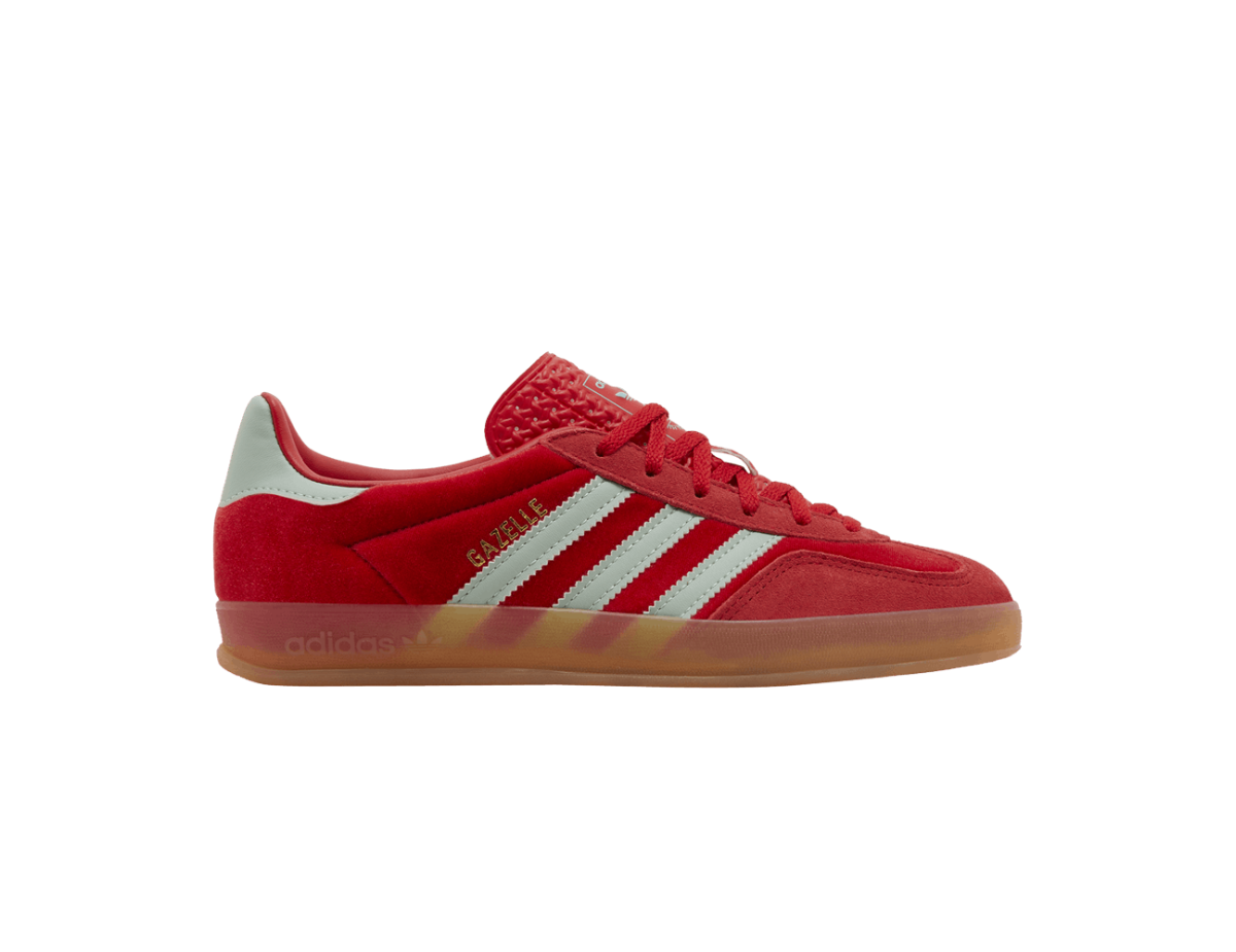 adidas Gazelle Indoor Better Scarlet Hazy Green (Women's) adidas Gazelle Indoor Better Scarlet Hazy Green (Women's)