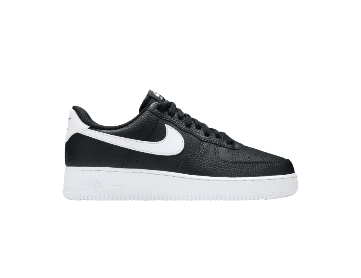 Nike Air Force 1 Low '07 Black White Pebbled Leather Nike Air Force 1 Low '07 Black White Pebbled Leather