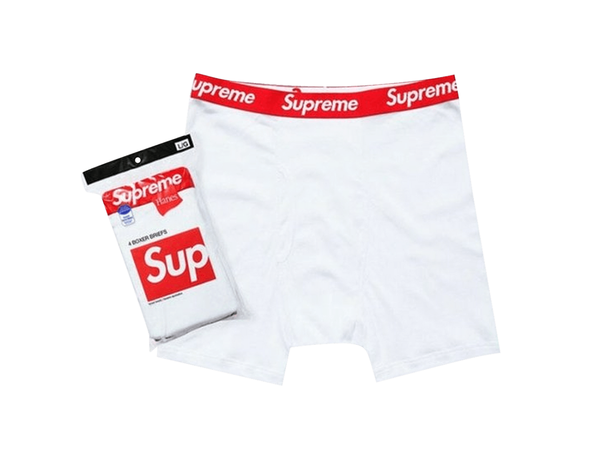 Supreme x Hanes Boxer Briefs (4 Pack) 'White' Supreme x Hanes Boxer Briefs (4 Pack) 'White'