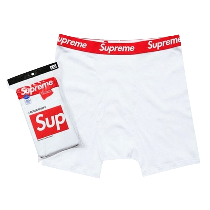 Supreme x Hanes Boxer Briefs (4 Pack) 'White' Supreme x Hanes Boxer Briefs (4 Pack) 'White'
