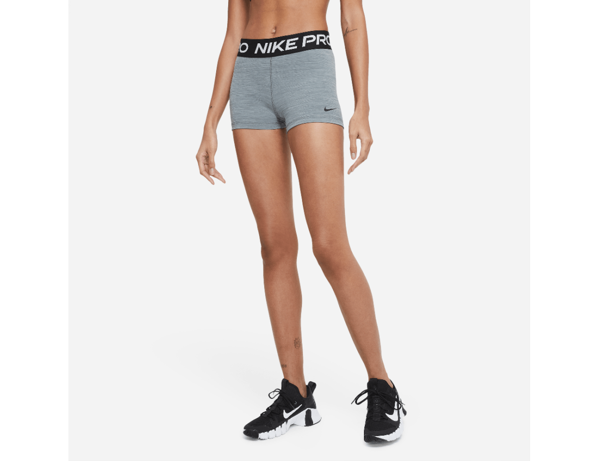 Nike Pro Women's 3" Shorts Smoke Grey/Heather/Black/Black Nike Pro Women's 3" Shorts Smoke Grey/Heather/Black/Black