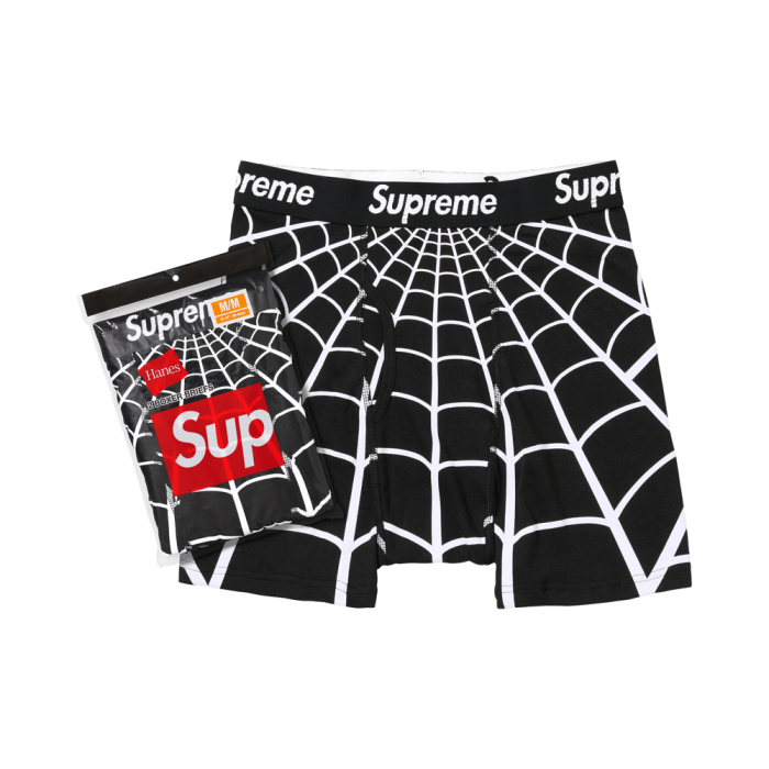 Supreme x Hanes Spider-Man Boxer Briefs (2 Pack) 'Black' Supreme x Hanes Spider-Man Boxer Briefs (2 Pack) 'Black'