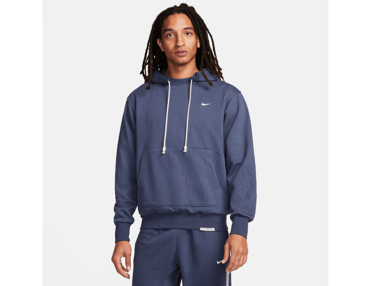 Nike Standard Issue Men's Dri-FIT Pullover Basketball Hoodie Thunder Blue/Pale Ivory