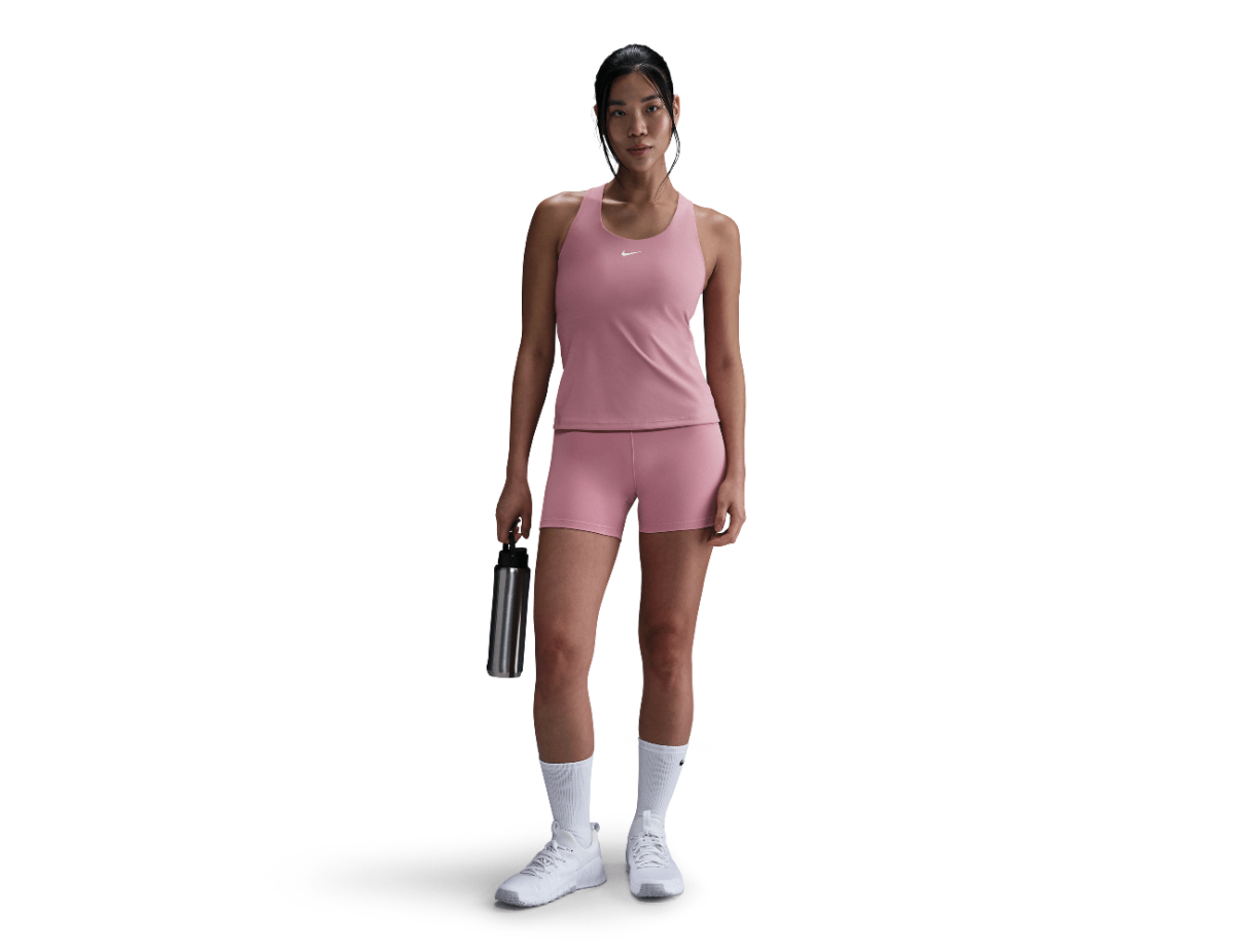 Nike Swoosh Women's Medium-support Padded Sports Bra Tank Elemental Pink/Elemental Pink/White Nike Swoosh Women's Medium-support Padded Sports Bra Tank Elemental Pink/Elemental Pink/White