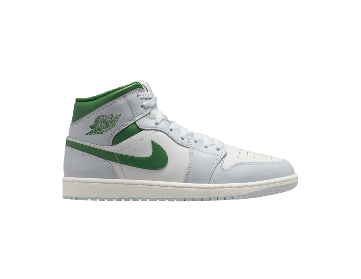 Jordan 1 Mid White Pure Platinum Pine Green Jordan 1 Mid White Pure Platinum Pine Green