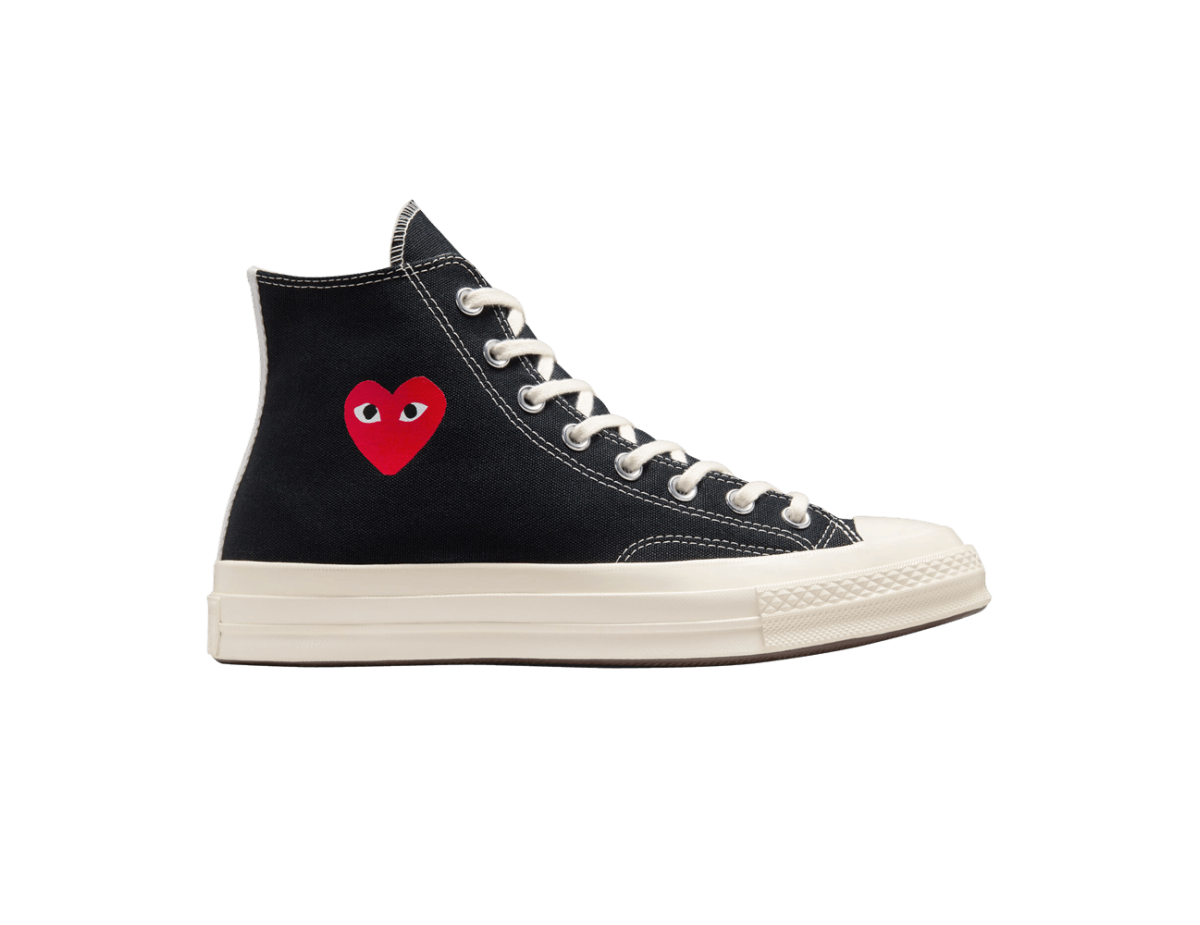 Converse Chuck Taylor All Star 70 Hi Comme des Garcons PLAY Single Heart Black Converse Chuck Taylor All Star 70 Hi Comme des Garcons PLAY Single Heart Black